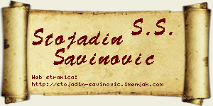 Stojadin Savinović vizit kartica